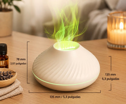 Lámpara Volcán Flame - Humificador Relax con Efecto Fuego