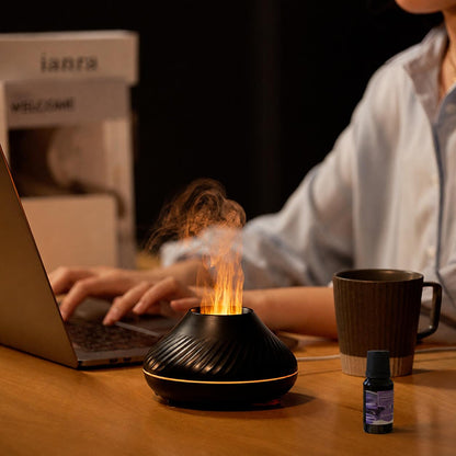Lámpara Volcán Flame - Humificador Relax con Efecto Fuego